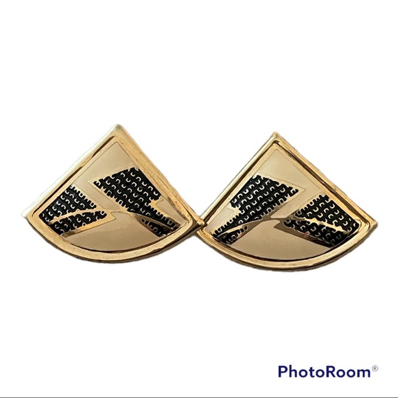 Lot of 3 pairs of Art Deco style pierced earrings - Picture 4 of 6